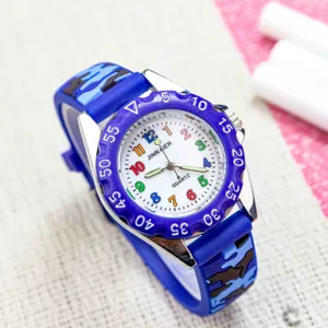 Kids 3D Camo Quartz Watch Children Sports Waterproof Analog Wristwatch for Boys and Girls