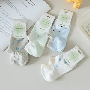 Women's Cute Bow And Polka Dot Short Socks Summer Thin Breathable Cotton Casual Ankle Socks Ins Style Daily Wear
