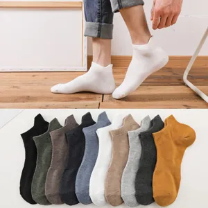 Men breathable short socks spring summer low cut boat socks casual solid colors comfortable