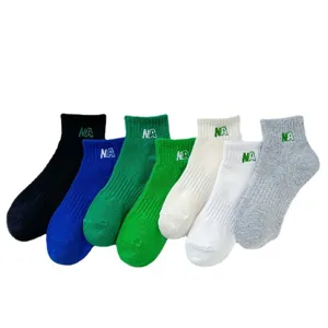 Women short socks summer pure cotton cute casual breathable ankle socks multi-color set.