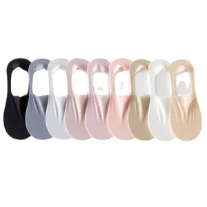 Women Ultra-Thin Invisible Boat Socks Breathable Cotton Bottom Non-Slip Shallow Cut Summer Foot Socks Daily Wear