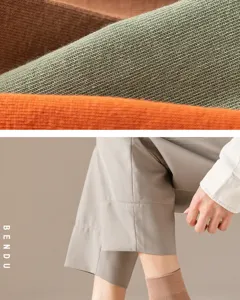 Detailed shot showing the soft cotton texture, knit structure, and comfortable fit of the socks.