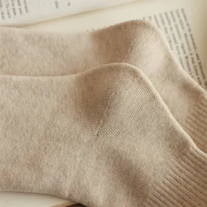 Herren dicke Baumwoll Frottee Strick Socken, kuschelige warme Thermosocken Detailansicht.