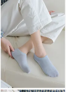 Detail view of light blue mesh breathable summer low cut invisible boat socks for women.