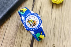 Kids cute excavator cartoon watch waterproof boys girls silicone strap quartz wristwatch