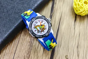 Kids Cartoon Excavator Watch Boys Girls Cute Silicone Strap Analog Quartz Timepiece