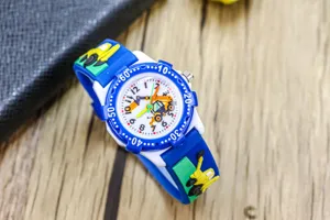 Kids cartoon excavator watch boys girls waterproof cute engineering vehicle electronic watch