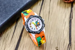 Kids cute cartoon excavator watch children waterproof quartz wristwatch boys girls gifts