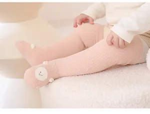 Newborn baby long socks thick warm over knee winter infant cozy toddler stockings