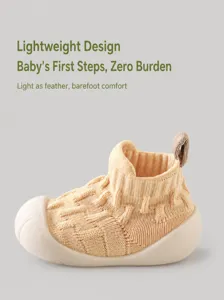 Baby toddler shoes non-slip soft sole infant floor socks breathable knitted pre-walker