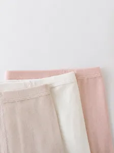 Leggings de invierno de color sólido sin costuras para niños, mallas de punto suave para niñas.
