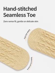 Newborn baby winter fleece thickened warm socks with seamless design for infants.