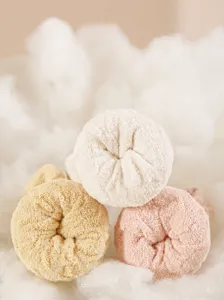 Newborn baby socks winter fleece thickened warm infant cozy socks for boys and girls everyday wear
