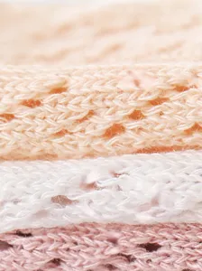 Baby cotton long socks main view closeup, soft breathable knit fabric for spring and summer.