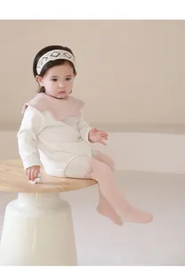 Baby high-tube cotton socks for infants, soft breathable spring autumn toddler leg warmers.