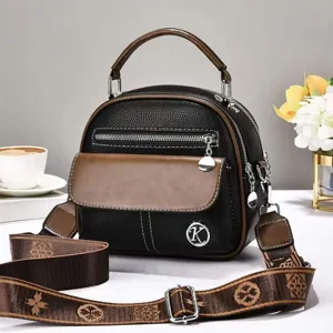 Retro women handbag stylish casual shoulder crossbody bag detailed view for fashion outfit