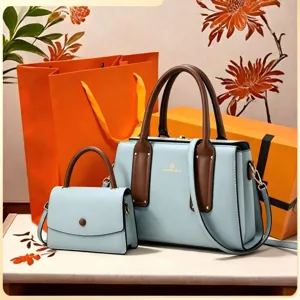 Women Handbag Set Blue Tote Bag Shoulder Crossbody Bag Large Capacity Gift Fashion