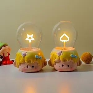 Creative bulb night light bedroom desktop cute decor ambient ornament children gift