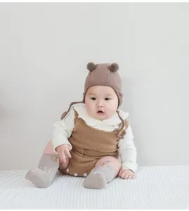 Chaussettes bébé coton tube moyen mignon dessin animé large bouche nouveauté printanière