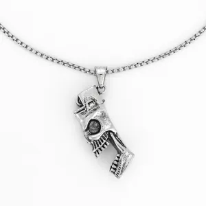 Punk skull pendant necklace for men stylish alloy chain fashion jewelry accessory new