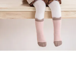 Thickened warm toddler socks for autumn and winter, cute cartoon design kids crew socks.
