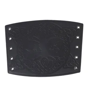 Mittelalter Wikinger Lebensbaum Leder Armstulpe, Punk geprägter PU Handgelenkschutz.