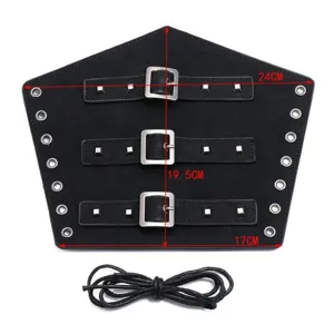Bracer de poignet en cuir pour homme punk gothique réglable avec clous et boucles métalliques