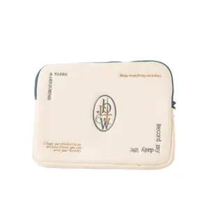 Minimalist canvas laptop sleeve 11 13 15 inch aesthetic tablet case for ipad macbook bag