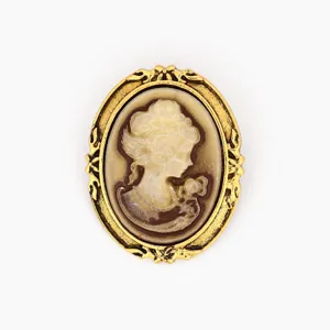 Vintage hofstijl kamee broche voor vrouwen retro portret metalen speld sieraden.