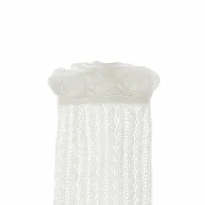 Newborn Baby Mesh Anti-Mosquito Long Tube Socks Cotton Breathable Lace Ruffle Infant Toddler Summer Thin Socks