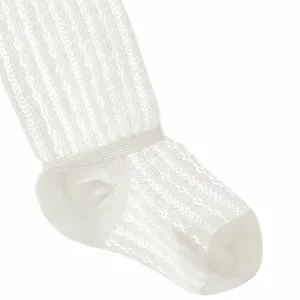 Baby mesh long socks white breathable newborn infant toddler summer anti-mosquito socks 0-3 years