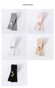 Collants en coton pour bébé avec motifs de fruits mignons, leggings confortables et doux.