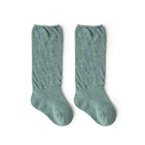 Chaussettes hautes cotees pour enfants coton uni vintage decontracte vetement bebe