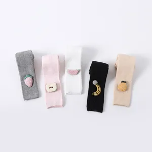 Joli collant bébé en coton avec motifs de fruits mignons, leggings souples pour tout-petits.