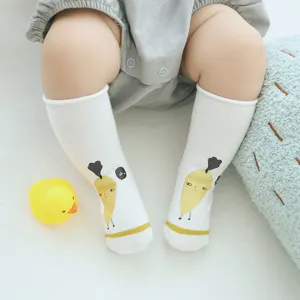 Infant Baby Long Tube Socks Cute Cartoon Combed Cotton Over The Calf Socks For Toddlers Boys And Girls
