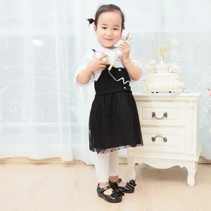 Summer thin hollow mesh baby girl combed cotton tights cropped leggings 0-4 years old