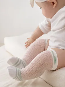 Infant Cotton Long Socks Featuring Breathable Mesh And Anti-Mosquito Design Soft Texture With Cute Cartoon Patterns For Daily Summer Wear