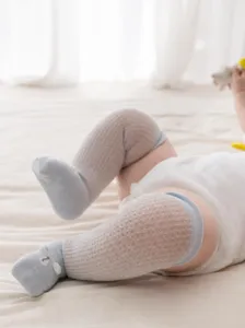 Neognon Kalokairi Poly Lepto Anti-Mosquito Makries Kaltse Anapneysi Mesh Cotton Cute Animal Baby Knie High Socks