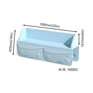 Ripiano portaoggetti per vasca da bagno in silicone per giocattoli e articoli da toeletta.