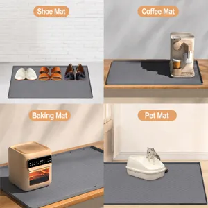 Multipurpose silicone mat for shoes, coffee machine, oven, and pet supplies, waterproof.