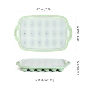 Vassoio per cubetti di ghiaccio in silicone contenitore pappa neonato verde 197mm