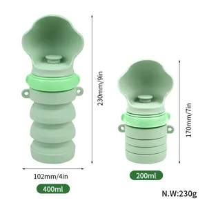 Tragbare faltbare Haustier Wasserflasche für Hunde, Outdoor Silikon Reise Trinkbecher Spender.
