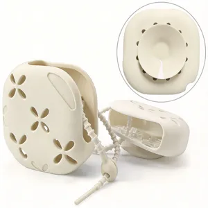Silikon Badezimmer Aromatherapie Aufbewahrungsbox Seifenschale Halter Mit Hohlem Blumendesign Saugnapf Wandmontiert