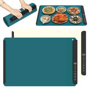 Multifunktionale Silikon Speisenwärmermatte Rollbare Elektrische Warmhalteplatte Mit Digitaler Temperaturregelung Für Küche Esstisch