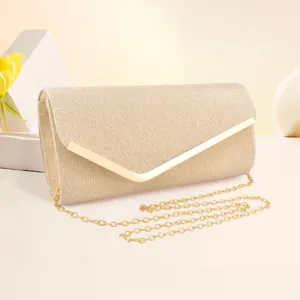 Femme Paillette Sac de Soirée Chaîne Métal Pochette Enveloppe Mariage Fête Sac Bandoulière