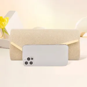 Pochette de soirée pailletée scintillante pour femmes, élégant sac à main à fermoir.