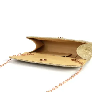 Sac de soirée scintillant avec bandoulière chaîne pour femmes sac élégant détail