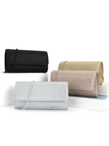 Sac de Soirée pour Femmes Clutch à Paillettes Sac à Main de Fête Mariage Sac Bandoulière Perlé