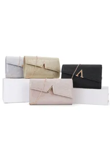 Women Fashion Evening Bag Sparkling Sequin Clutch Crossbody Shoulder Bag With Metal Chain Wedding Party Handbag