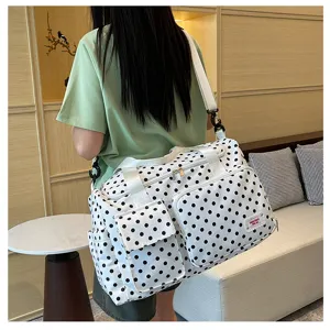 Grand sac de voyage cabine a pois avec bandouliere pour femme weekend voyage affaires